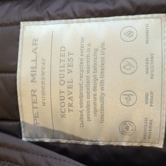 Peter Millar Women's Peppercorn Scout Quilted Vest With Tie NWT - Picture 6 of 7